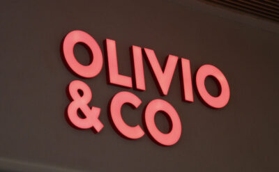 Epoxy Resin Front Lit Channle Letters for Olivio & Co