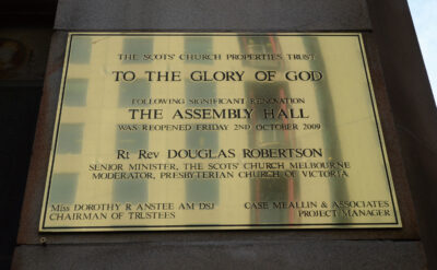 Etched Brass Plaque Signs for Church