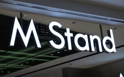 Front Lit Channel Letters for M Stand