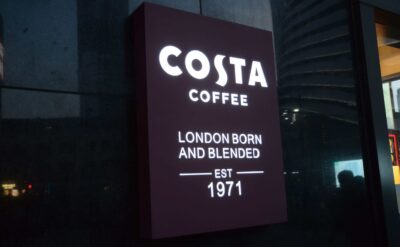 Light Box Signs for Costa Coffee