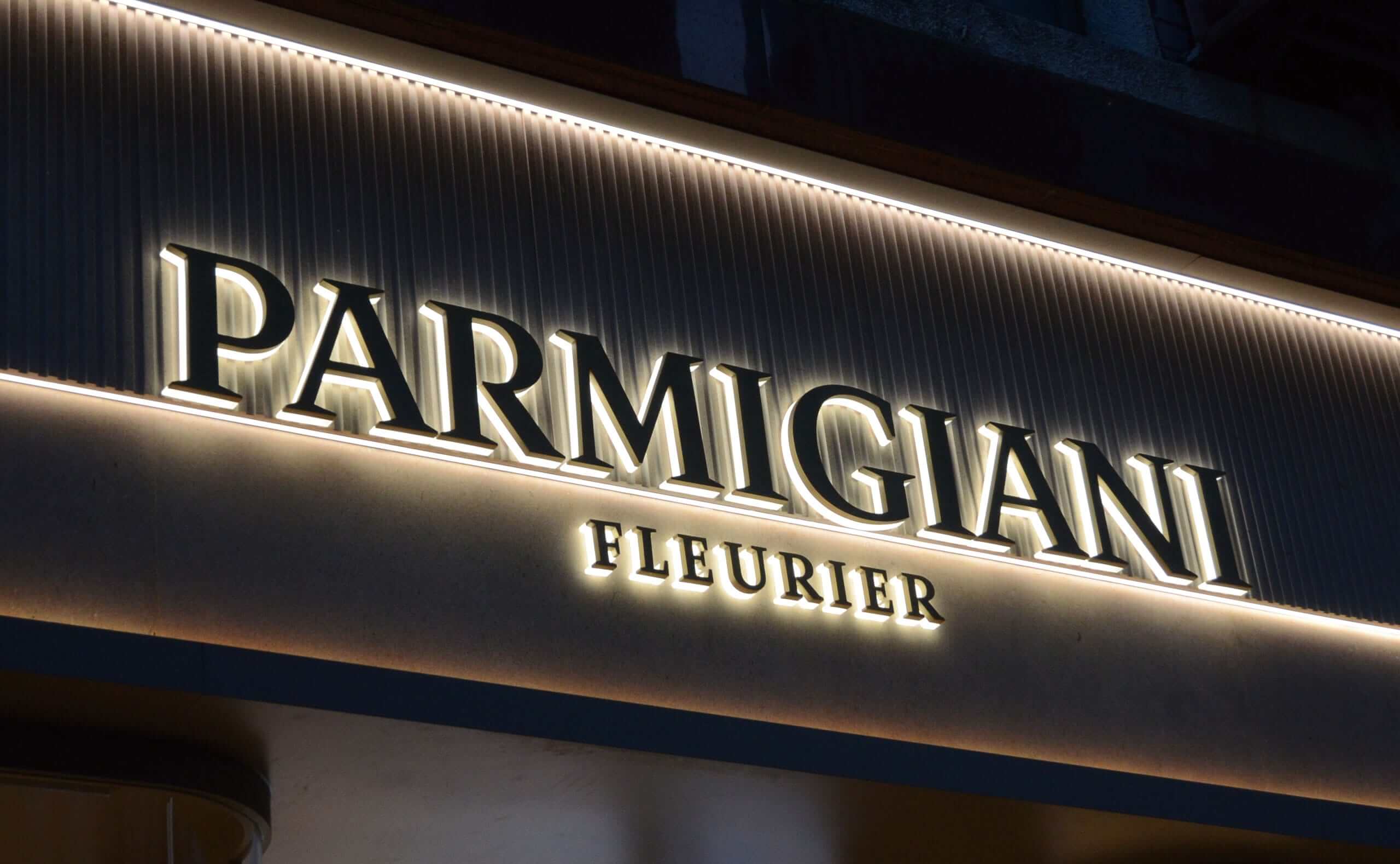 Backlit Channel Letters for Parmigiani Fleurier