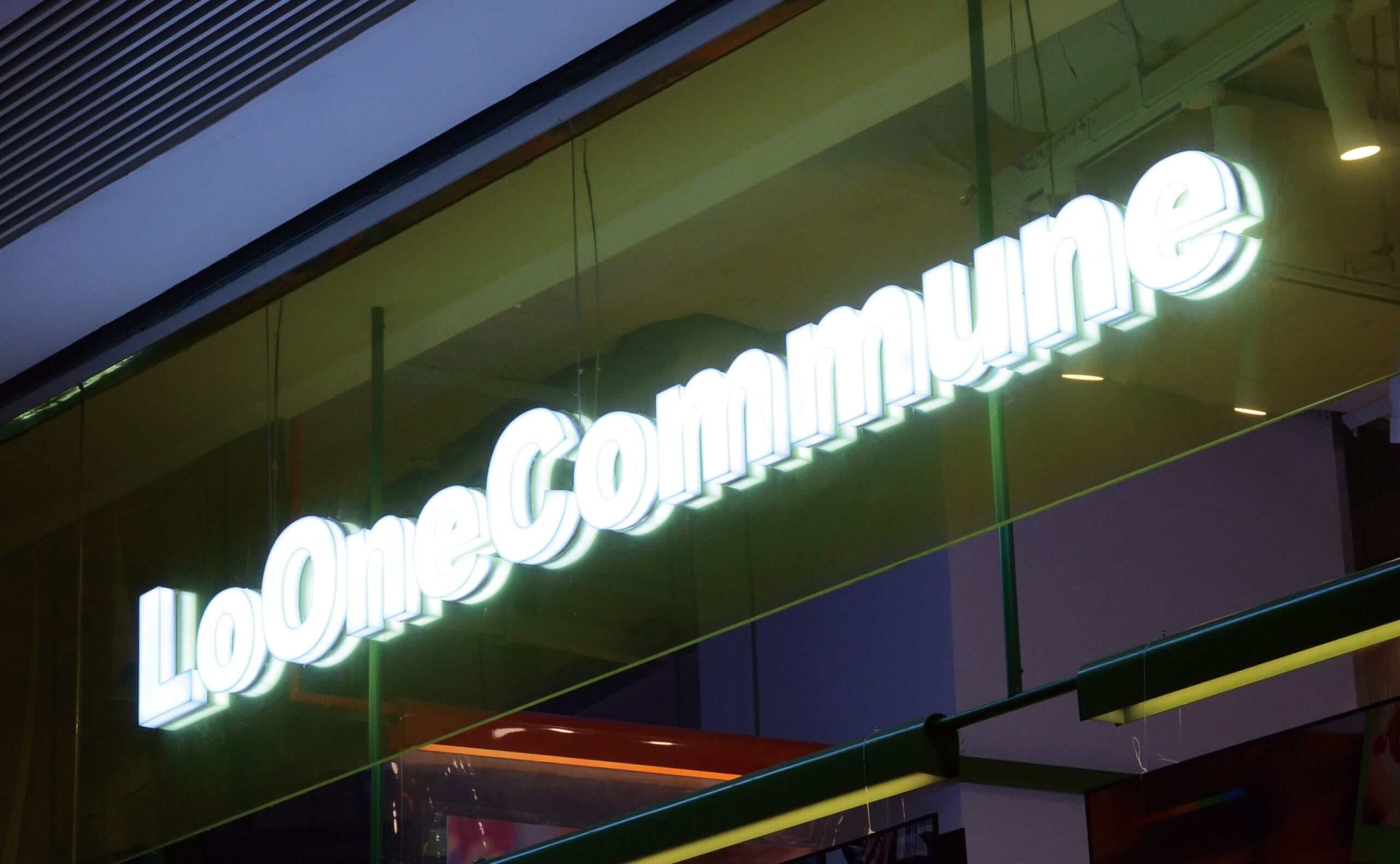 Front and Side Lit Channel Letters for Lo One Commune