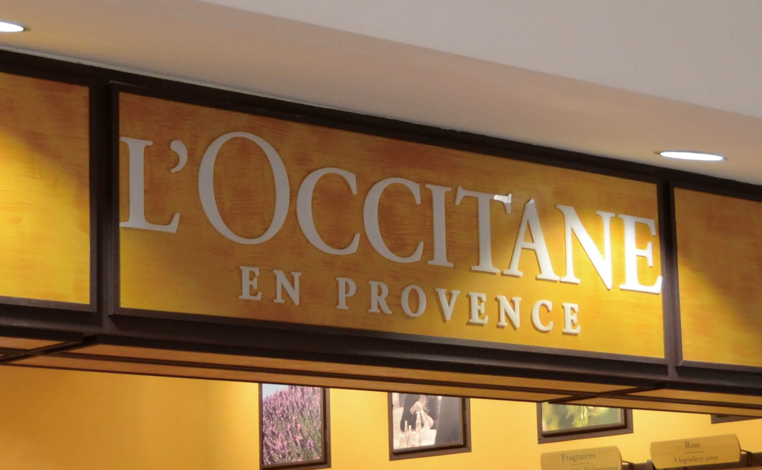 Laser Cut Acrylic Signs for L'Occitane