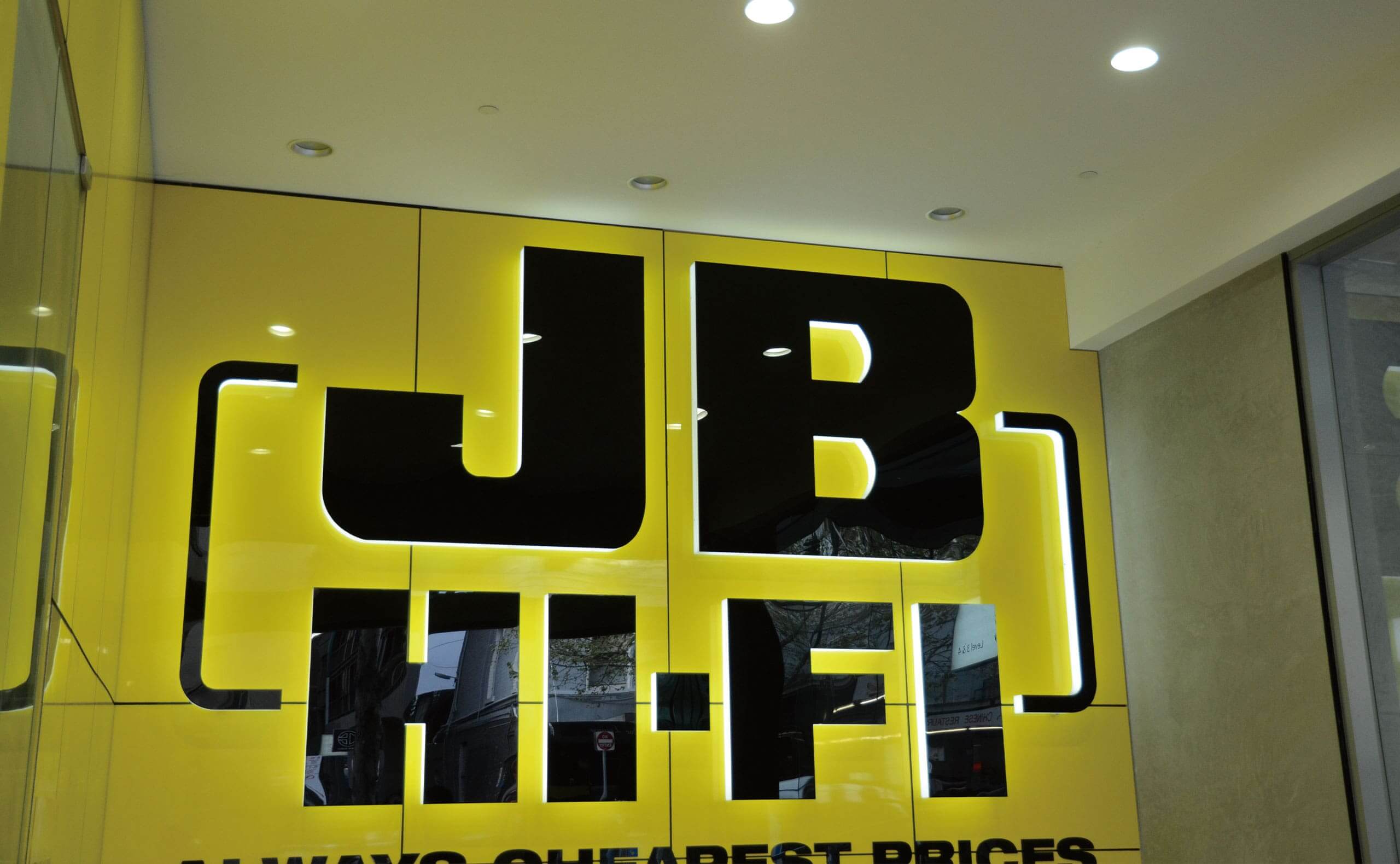 Side Lit Channel Letters for JB Hi-Fi